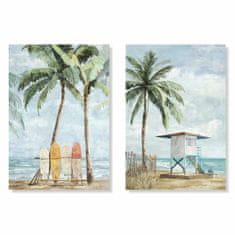 NEW DKD Home Decor vászon Beach Mediterrán (76 x 2 x 101 cm) (2 db)