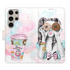 iSaprio Donut Worry Girl flip tok Samsung Galaxy S24 Ultra