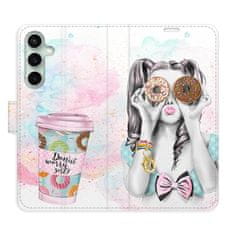 iSaprio Donut Worry Girl flip tok Samsung Galaxy S23 FE