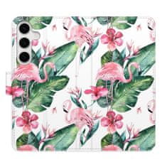 iSaprio Flamingos Pattern flip tok Samsung Galaxy S24+