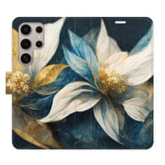 iSaprio Gold Flowers flip tok Samsung Galaxy S24 Ultra