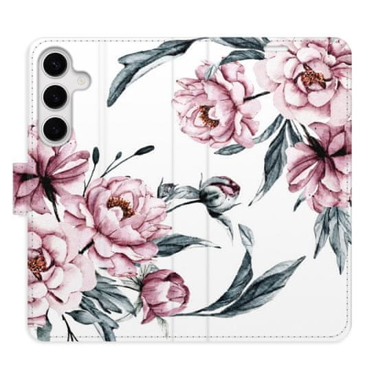 iSaprio Pink Flowers flip tok Samsung Galaxy S24+