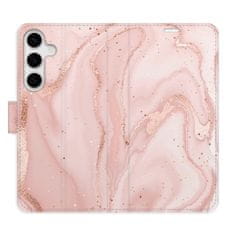 iSaprio RoseGold Marble flip tok Samsung Galaxy S24+