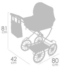 DeCuevas 80078 Összecsukható babakocsi táskával Verona 2024 - 81 cm