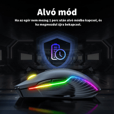 Onikuma CW905S RGB Wireless Gaming Egér - Fekete (SUNS0283-B)