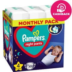 Pampers Night Pants Eldobható pelenkázó bugyi 4 (9-15 kg) 100 db - HÓNAPI KÉSZLET