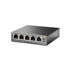 TP-LINK switch 5 portos GbE RJ45 portok, beleértve 4x PoE portot; asztali gép