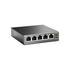 TP-LINK switch 5 portos GbE RJ45 portok, beleértve 4x PoE portot; asztali gép