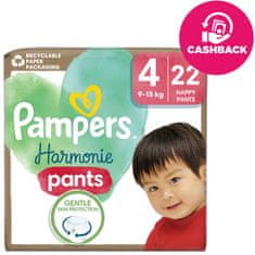 Pampers pelenkázó bugyi Harmonie Baby 4-es méret, 22 db, 9kg-15kg