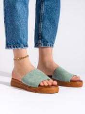 Amiatex Női papucs 107554 + Nőin zokni Gatta Calzino Strech, zöld árnyalat, 40