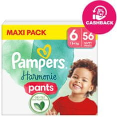 Pampers pelenkázó bugyi Harmonie nadrág 6-os méret (56 db) 15+ kg