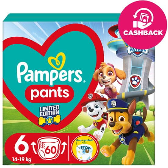 Pampers Active Baby Pants Mancs őrjárat pelenkák 6-os méretű (14-19 kg) 60 db