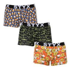 Styx 3PACK férfi boxeralsó art sport gumi több színben (3G13724) - méret M