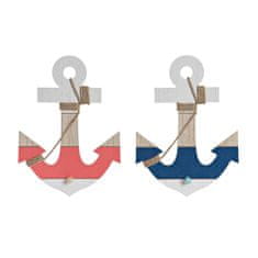 NEW DKD Home Decor Anchor MDF zsinórhorgony mediterrán fali akasztó (2 db) (25 x 4 x 35 cm)