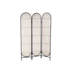 NEW DKD Home Decor Rattan barna fém paraván (126 x 2 x 180 cm)