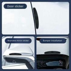 JOIRIDE® Autó ajtóvédő, ellenállnak a hőnek, hidegnek, víznek, 4 darab, fekete - IMPACTIKO