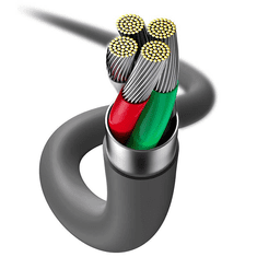 BASEUS Jelly USB-Lightning kábel, 2.4A, 1.2m, fekete (CAGD000001) (CAGD000001)
