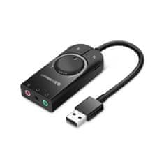 TKG Adapter: Ugreen 40964 - USB / Audio jack külső sztereó hang adapter, fekete