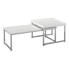 NEW DKD Home Decor Fehér Ezüst Acélfa MDF asztal 110 x 48 x 45 cm