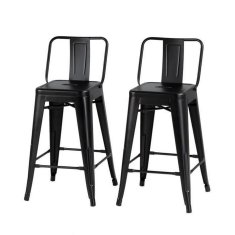 NEW Stool Factory 30,5 x 30,5 x 61 cm Fekete (2 db)