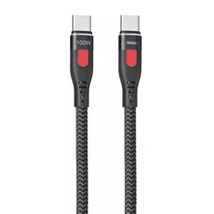 REMAX Lesu Pro USB-C - USB-C kábel 100W 1m fekete (RC-187c) (RC-187c)