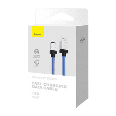BASEUS USB-C - Lightning kábel 2.4A 2m kék (CAKW000503) (CAKW000503)