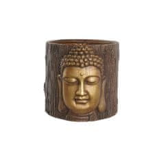 NEW DKD Home Decor Edzett üveg virágállvány aranybarna Buddha keleti (30 x 29 x 26 cm)