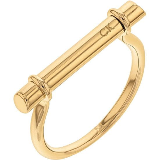 Calvin Klein Minimalista aranyozott gyűrű Elongated Linear 35000024