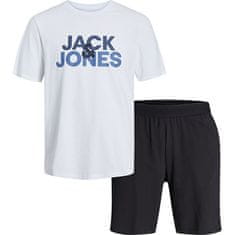 Jack&Jones Férfi pizsama JACULA Standard Fit 12255000 White/Shorts Bia (Méret L)