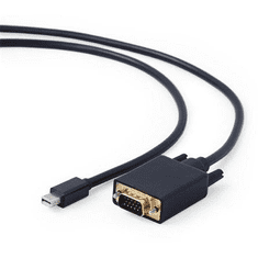 Gembird Mini DisplayPort -> VGA M/M video jelkábel 1.8m fekete (CC-mDPM-VGAM-6) (CC-mDPM-VGAM-6)