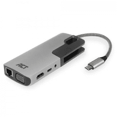 ACT USB-C 4K Multiport Dock notebook dokkoló (AC7043) (AC7043)