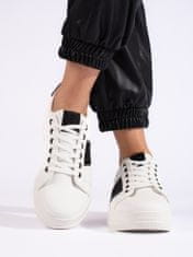 Amiatex Női tornacipő 107885 + Nőin zokni Gatta Calzino Strech, fehér, 40