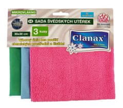 Clanax Svéd törölköző 30x30cm mikroszálas (3db)