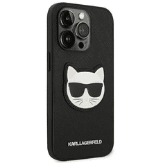 Karl Lagerfeld Choupette Head Patch Apple iPhone 14 Pro tok fekete (KLHCP14LSAPCHK) (KLHCP14LSAPCHK)