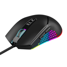 Qware Gaming Milford, 10 000 DPI, RGB-LED, Programozható, Optikai lézer, USB, Vezetékes egér