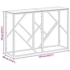 Vidaxl ezüstszínű rozsdamentes acél és edzett üveg tálalóasztal 349993