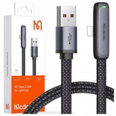 Mcdodo Mcdodo Szög Usb Villám Kábel 36W Iphone 12 13 14 Fekete 2M