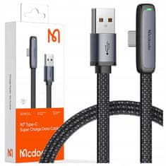 Mcdodo Mcdodo Szögletes Usb-C Kábel Gyors Töltés Usb C Típusú 6A 100W Fekete 1M