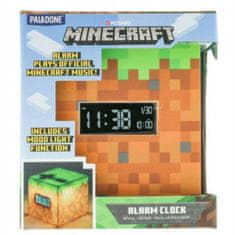 Paladone Minecraft: Grass Block, 4,33", LED világítás, USB, Vezetékes, Digitális ébresztőóra