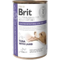 Brit Veterinary Diets Dog Cons. Gyomor-bélrendszeri Alacsony zsírtartalmú Glutén&Graine mentes 400 g