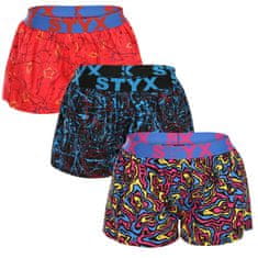 Styx 3PACK női klasszikus boxeralsó art sport gumiból multicolor (3T13603) - méret M