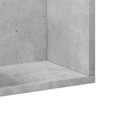 Vidaxl 2 db betonszürke szerelt fa faliszekrény 99x18x16,5 cm 840450