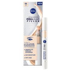 Nivea Tonizáló szemkörnyékápoló krém szivacsban 3 az 1-ben Hyaluron Cellular Filler (3 in 1 Eye Care Conce (Árnyalat 01 Light)