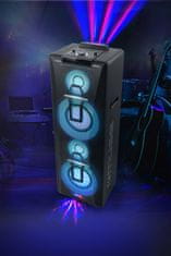 Muse M-1990 DJ PartyBox - 1000W PMPO hangteljesítmény. Bluetooth, USB, CD lejátszó, AUX és RCA bemenet. Mellékelt vezetékes mikrofon és távirányító. Fa készülékház a tisztább hangért, kikapcsolható fények.