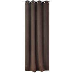Vidaxl barna sötétítőfüggöny fém fűzőlyukakkal 270 x 245 cm 132204
