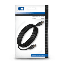 ACT HDMI v2.0 high speed video kábel 1,5m fekete (AC3800) (AC3800)