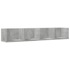Vidaxl 2 db betonszürke szerelt fa faliszekrény 99x18x16,5 cm 840450