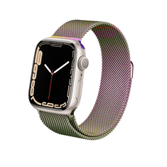 Crong Apple Watch S1/2/3/4/5/6/7/8/SE Milano fém szíj 38/40/41mm - Irizáló (CRG-40MST-OPL)