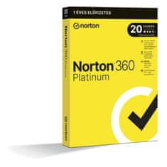 Norton 360 Platinum, 100GB, HUN, 1 Felhasználó, 20 gép, 1 éves, Dobozos vírusirtó szoftver