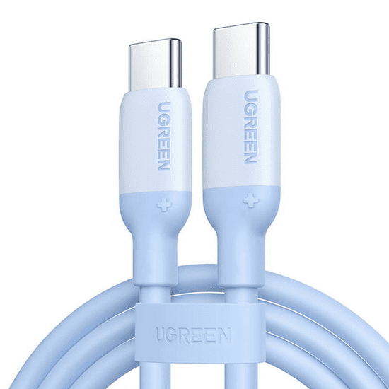 Ugreen US563 USB-C apa - USB-C apa 2.0 Adat és töltő kábel - Kék (2m) (15281)